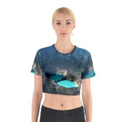 Kelimutu Crater Lakes  Indonesia Cotton Crop Top by Nexatart