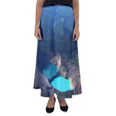 Kelimutu Crater Lakes  Indonesia Flared Maxi Skirt