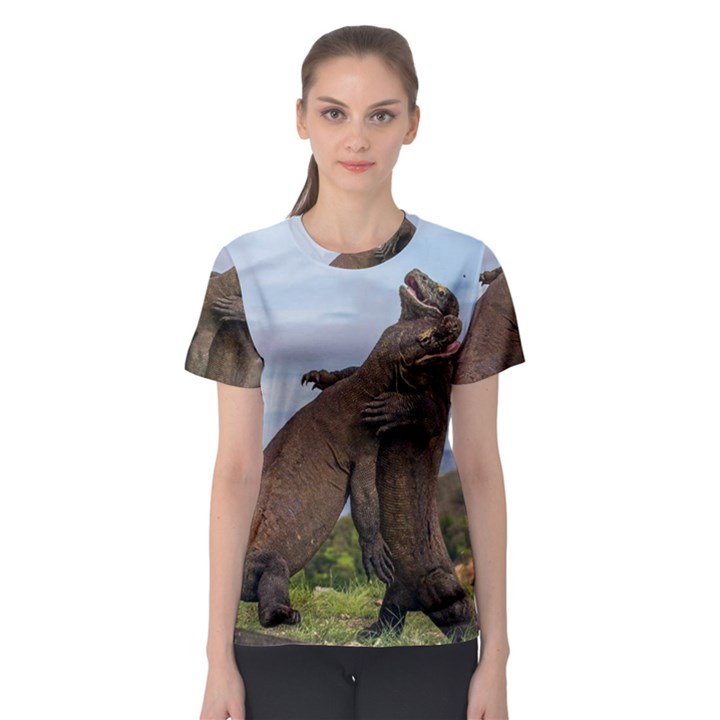 Komodo Dragons Fight Women s Sport Mesh Tee