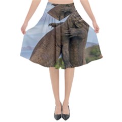 Komodo Dragons Fight Flared Midi Skirt by Nexatart