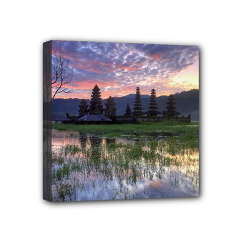 Tamblingan Morning Reflection Tamblingan Lake Bali  Indonesia Mini Canvas 4  X 4  by Nexatart