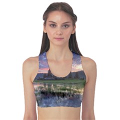 Tamblingan Morning Reflection Tamblingan Lake Bali  Indonesia Sports Bra by Nexatart