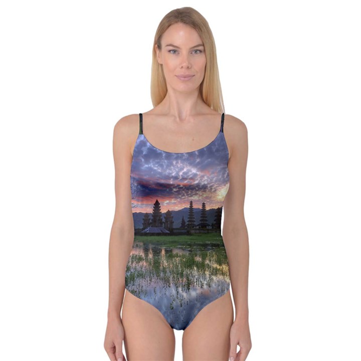 Tamblingan Morning Reflection Tamblingan Lake Bali  Indonesia Camisole Leotard 