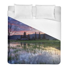 Tamblingan Morning Reflection Tamblingan Lake Bali  Indonesia Duvet Cover (full/ Double Size) by Nexatart