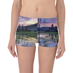 Tamblingan Morning Reflection Tamblingan Lake Bali  Indonesia Reversible Boyleg Bikini Bottoms