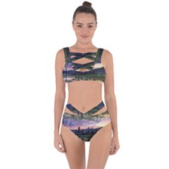 Tamblingan Morning Reflection Tamblingan Lake Bali  Indonesia Bandaged Up Bikini Set 