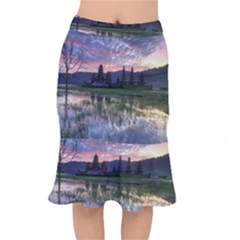 Tamblingan Morning Reflection Tamblingan Lake Bali  Indonesia Mermaid Skirt