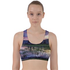 Tamblingan Morning Reflection Tamblingan Lake Bali  Indonesia Back Weave Sports Bra