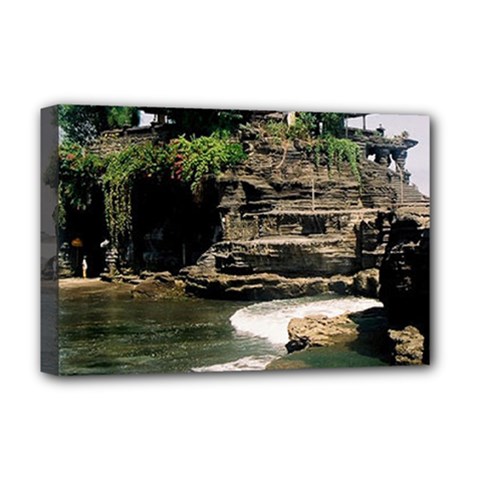 Tanah Lot Bali Indonesia Deluxe Canvas 18  X 12   by Nexatart