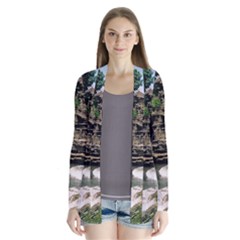 Tanah Lot Bali Indonesia Drape Collar Cardigan by Nexatart