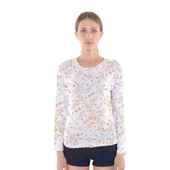 Small Floral Flowers Pattern  Women s Long Sleeve Tee