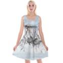 Awesome Running Horses In The Snow Reversible Velvet Sleeveless Dress View1