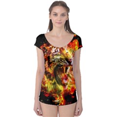 Fire Tiger Boyleg Leotard  by stockimagefolio1