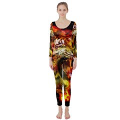 Fire Tiger Long Sleeve Catsuit