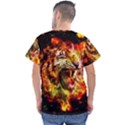 Fire tiger Men s V-Neck Scrub Top View2