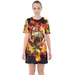 Fire Tiger Mini Dress