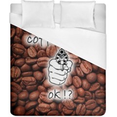 Coffee First, Ok Duvet Cover (california King Size) by stockimagefolio1