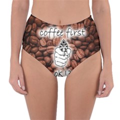 Coffee First, Ok Reversible High-waist Bikini Bottoms by stockimagefolio1