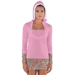 Pink8000 Long Sleeve Hooded T-shirt