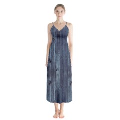 Grey Fence 2 Button Up Chiffon Maxi Dress