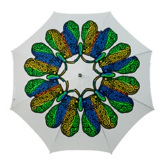 Rainbow Butterfly  Golf Umbrellas by Valentinaart