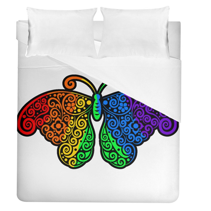 Rainbow butterfly  Duvet Cover (Queen Size)