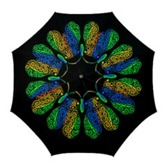 Rainbow Butterfly  Golf Umbrellas by Valentinaart