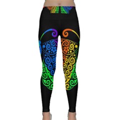 Rainbow Butterfly  Classic Yoga Leggings by Valentinaart