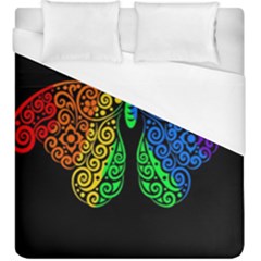 Rainbow Butterfly  Duvet Cover (king Size)