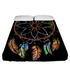 Dreamcatcher  Fitted Sheet (queen Size) by Valentinaart