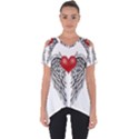 Angel heart tattoo Cut Out Side Drop Tee View1