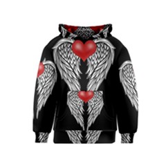 Angel Heart Tattoo Kids  Pullover Hoodie by Valentinaart