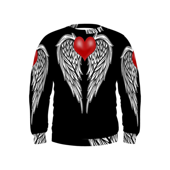 Angel heart tattoo Kids  Sweatshirt