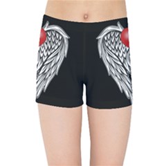 Angel Heart Tattoo Kids Sports Shorts