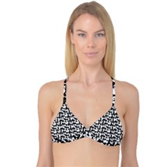 Panda Pattern Reversible Tri Bikini Top by Valentinaart