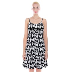 Panda Pattern Spaghetti Strap Velvet Dress by Valentinaart