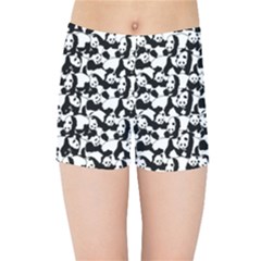 Panda Pattern Kids Sports Shorts by Valentinaart