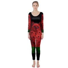 Watermelon Cat Long Sleeve Catsuit by Valentinaart