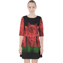 Watermelon Cat Pocket Dress