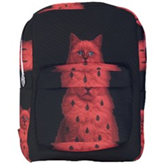 Watermelon Cat Full Print Backpack by Valentinaart