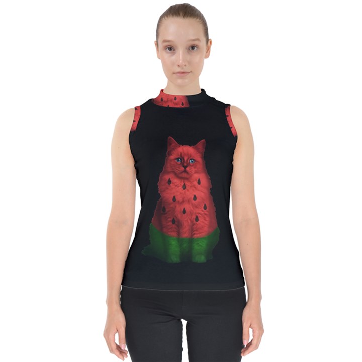 Watermelon cat Shell Top