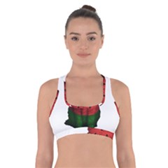 Watermelon Cat Cross Back Sports Bra