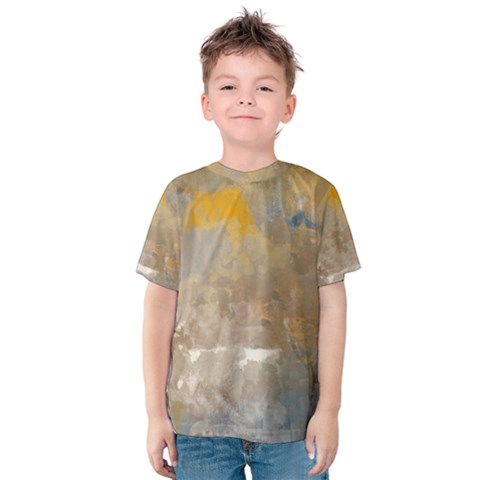 Sunset In The Mountains Kids  Cotton Tee by digitaldivadesigns