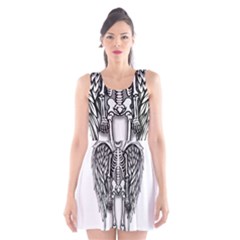 Angel skeleton Scoop Neck Skater Dress