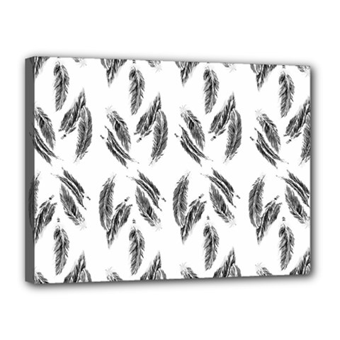 Feather Pattern Canvas 16  X 12  by Valentinaart