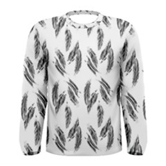 Feather Pattern Men s Long Sleeve Tee by Valentinaart