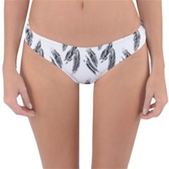 Feather Pattern Reversible Hipster Bikini Bottoms