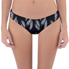 Feather Pattern Reversible Hipster Bikini Bottoms