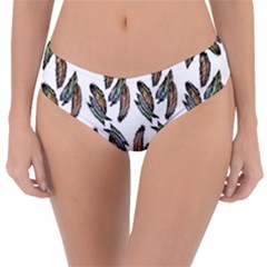 Feather Pattern Reversible Classic Bikini Bottoms