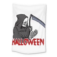 Death - Halloween Small Tapestry by Valentinaart